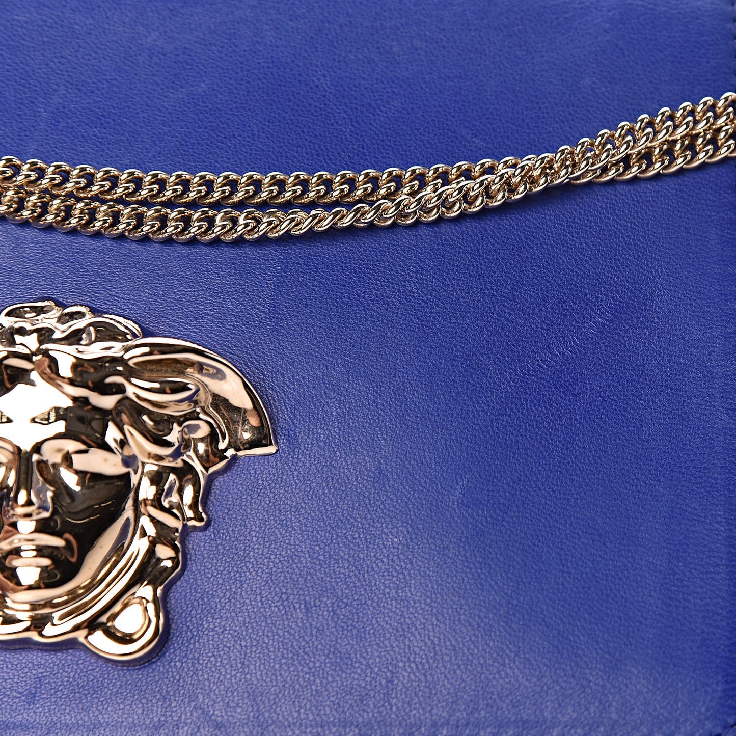 Lambskin Palazzo Chain Evening Bag Blue