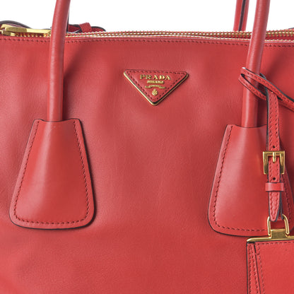 Prada Vitello Soft Twin Pocket Tote Lacca 10 of 10