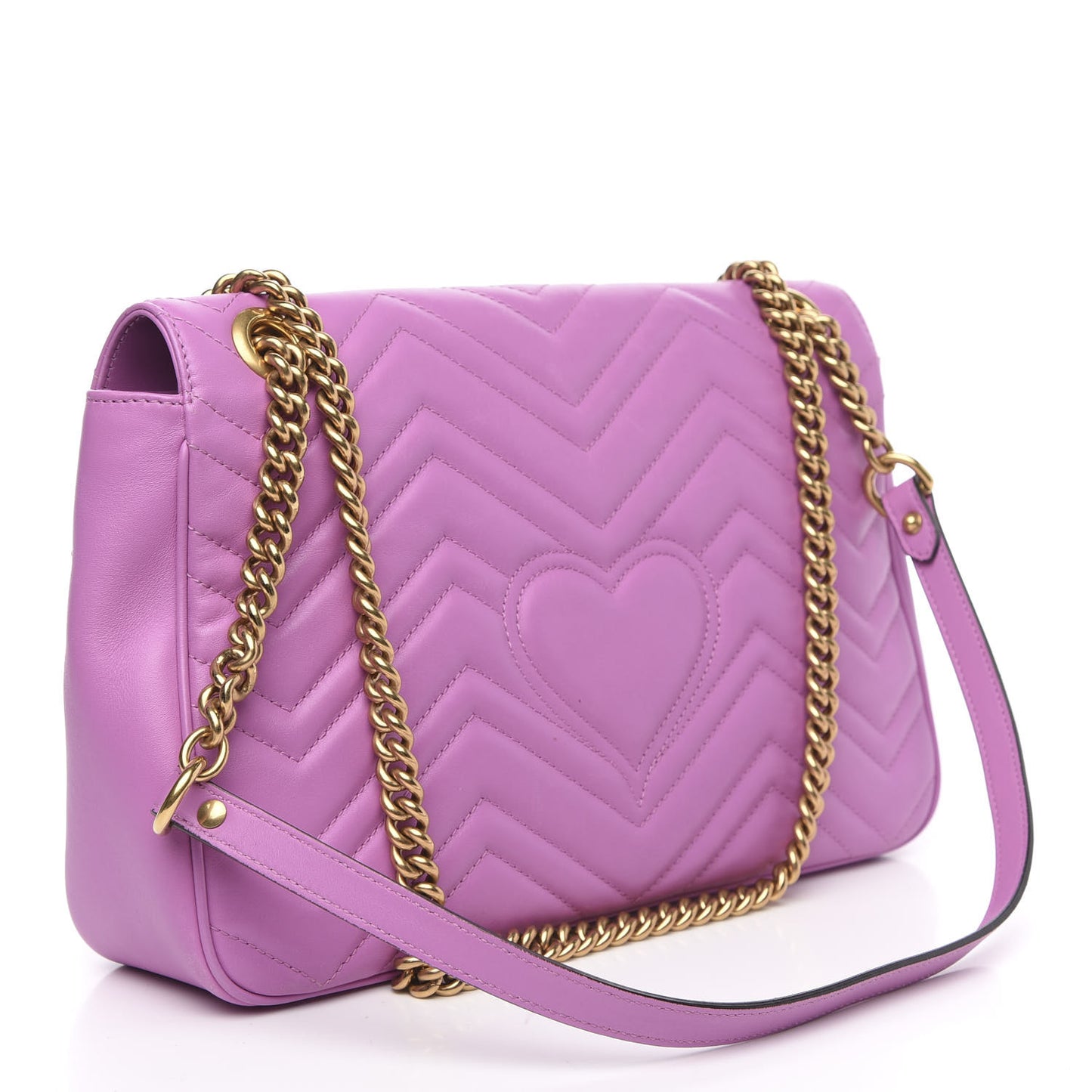Calfskin Matelasse Medium GG Marmont Shoulder Bag Candy Mousse