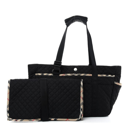 Burberry Nylon Quilted Diaper Bag Black 1 of 9