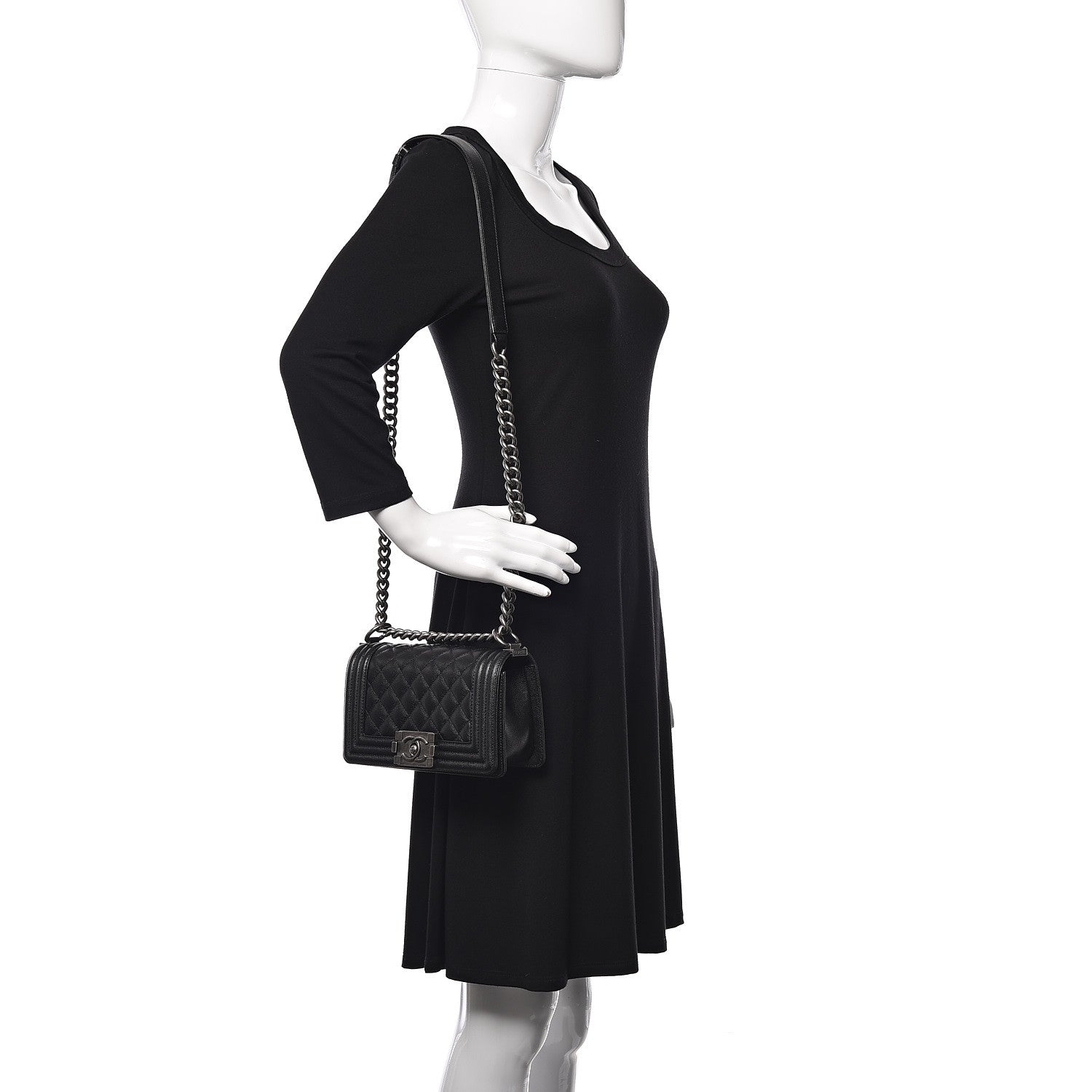 Chanel Caviar Quilted Small Boy Flap Black 2 of 11