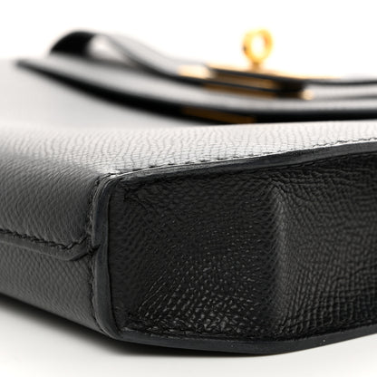 Hermes Epsom Kelly Depeches 25 Pouch Black 10 of 10