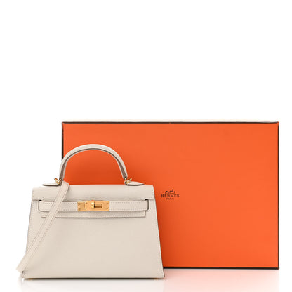 Hermes Chevre Mysore Mini Kelly Sellier 20 Mushroom 14 of 14