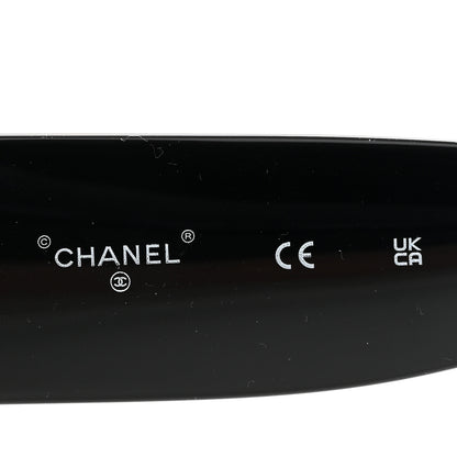 Chanel Acetate Rectangle Sunglasses 71551A Black Gold 5 of 7