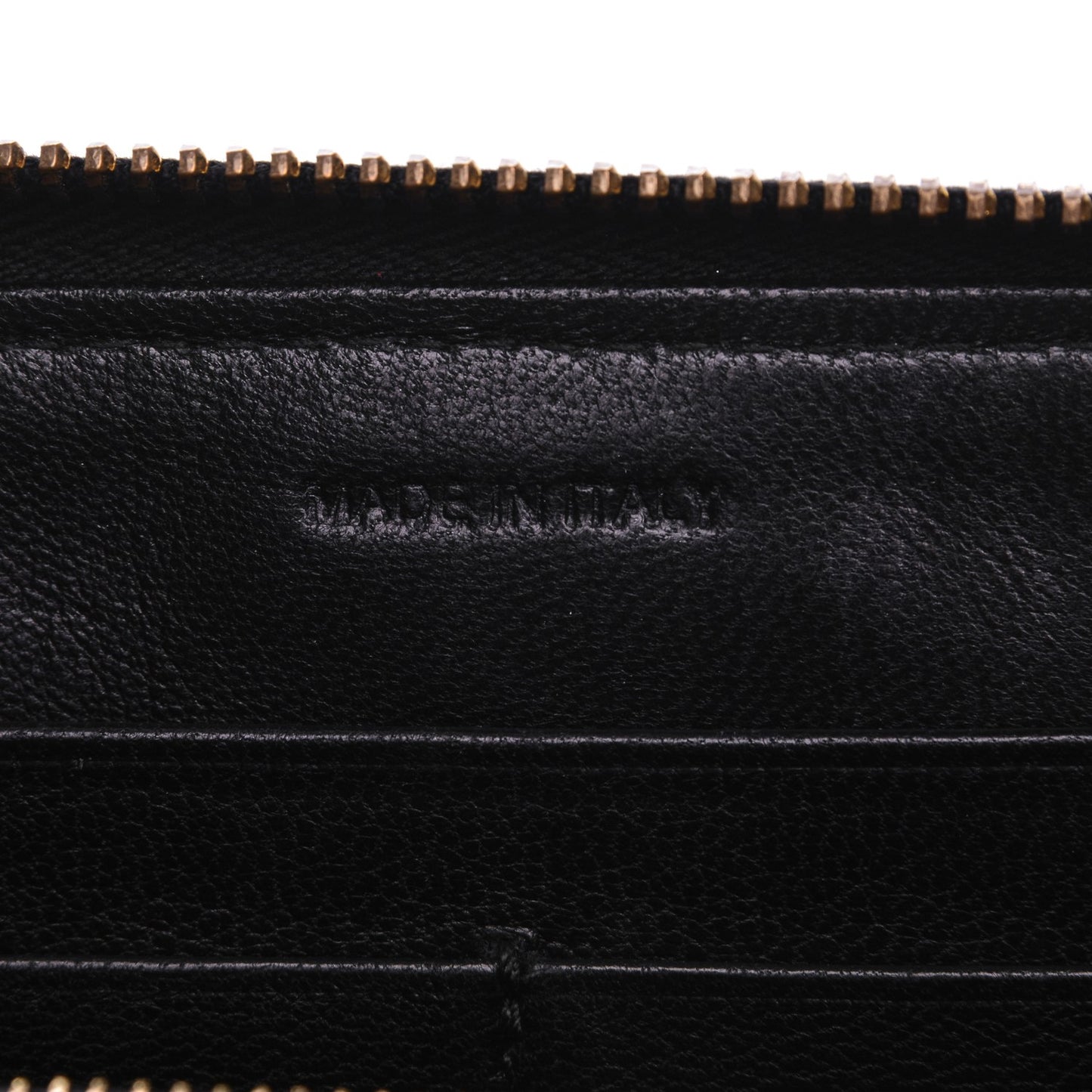 Nappa Gaufre Zip Around Wallet Nero Black