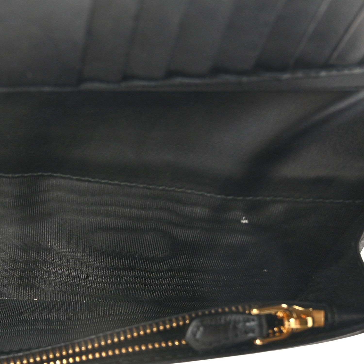 Prada Saffiano Triangle Large Wallet Black 6 of 8