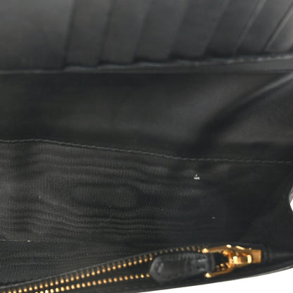 Prada Saffiano Triangle Large Wallet Black 6 of 8