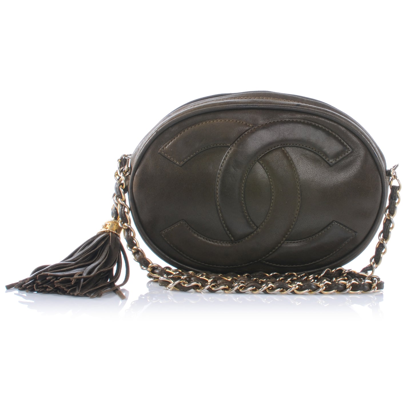 Lambskin CC Tassel Bag Brown