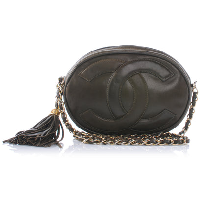 Chanel Lambskin CC Tassel Bag Brown 1 of 8