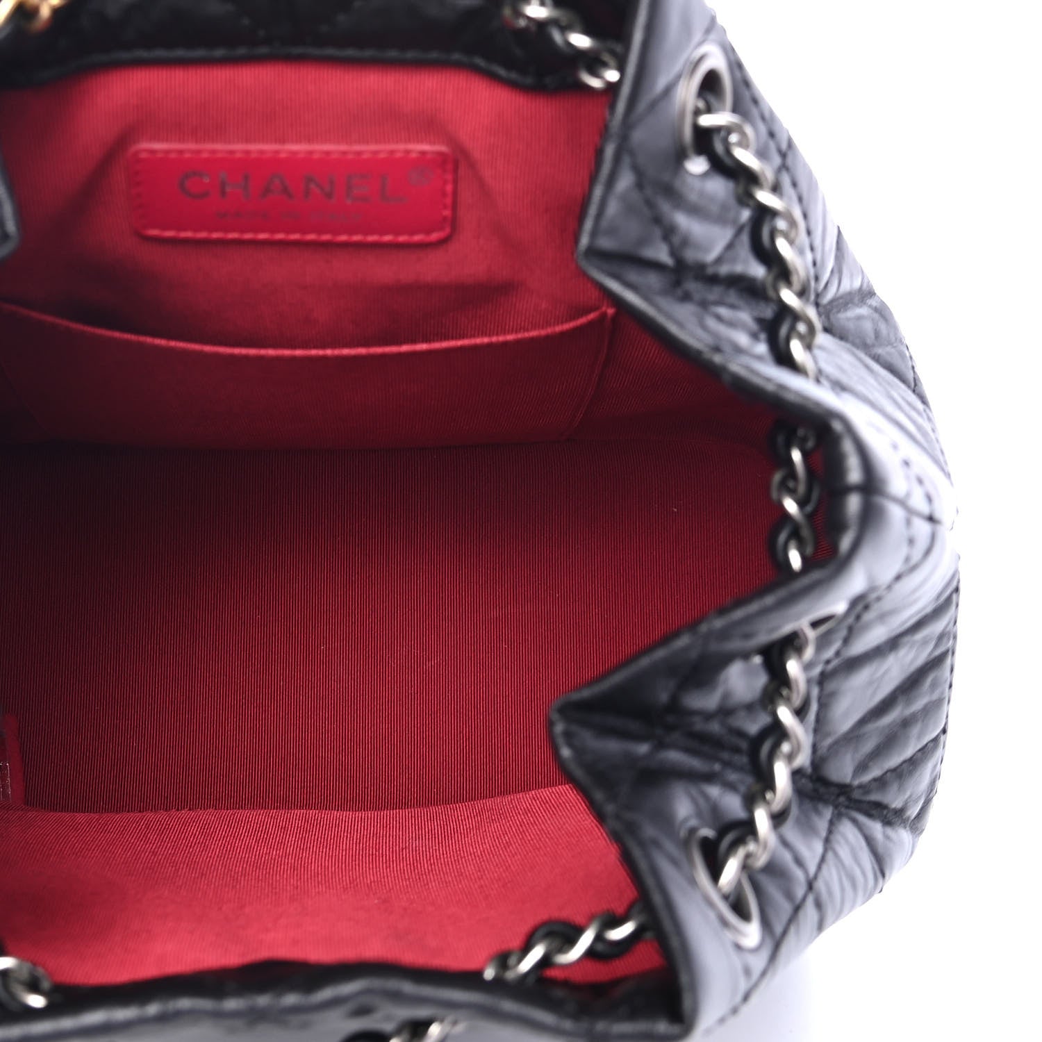 Chanel Aged Calfskin Quilted Small Gabrielle Backpack Black 4 of 4
