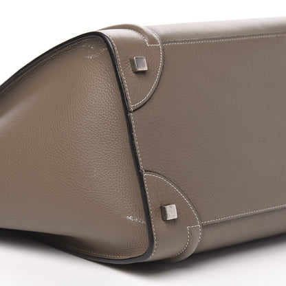 Celine Drummed Calfskin Mini Luggage Souris 10 of 16