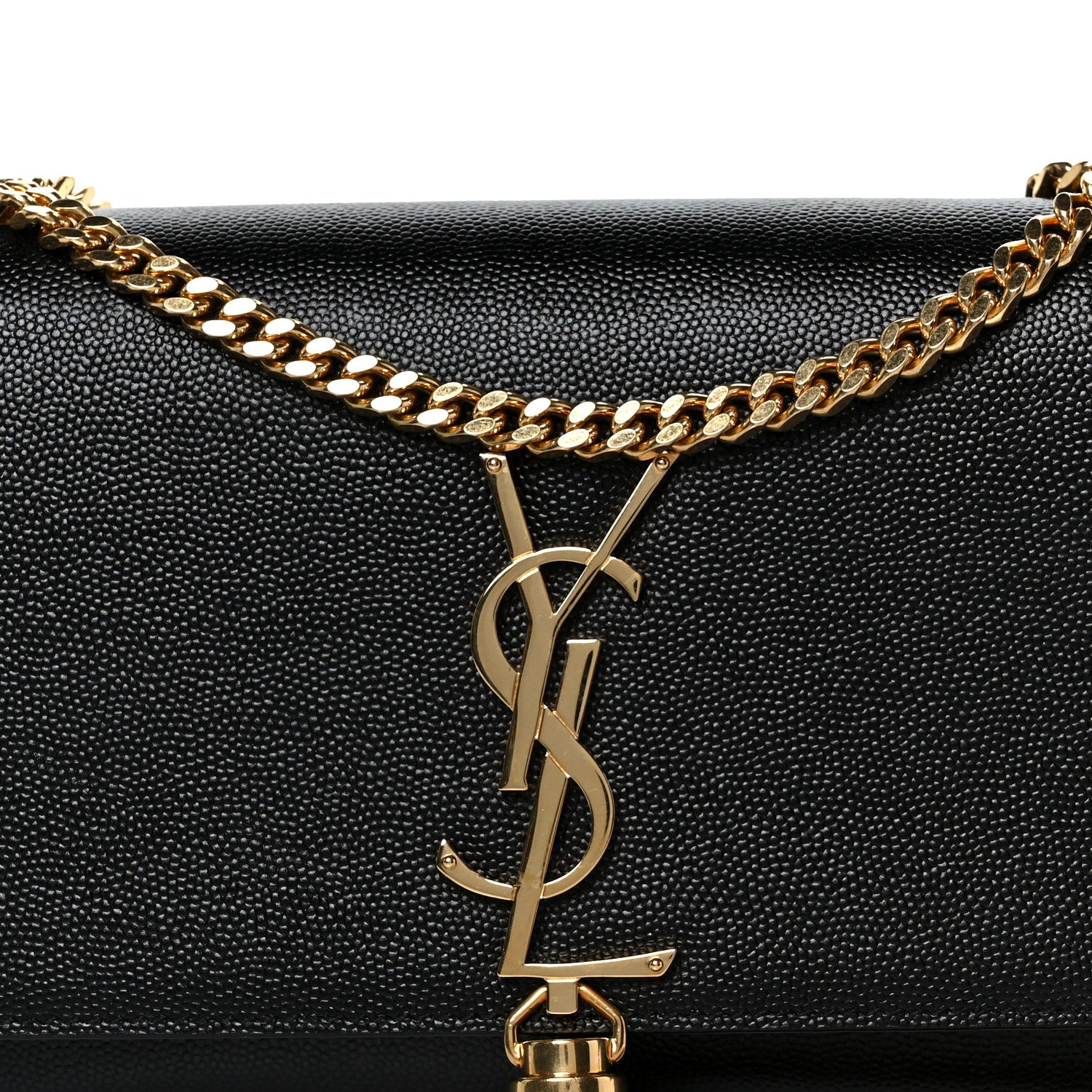 Saint Laurent Calfskin Small Classic Monogram Kate Tassel Satchel Black 9 of 12