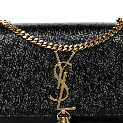 Saint Laurent Calfskin Small Classic Monogram Kate Tassel Satchel Black 9 of 12