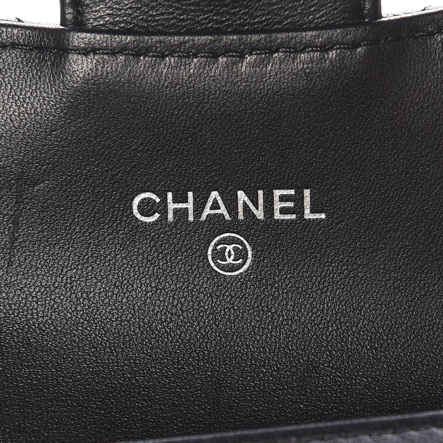 Lambskin Quilted Flap Card Holder Black