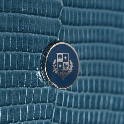 Loro Piana Lizard Crocodile Sesia Clutch Green Black Purple 14 of 16