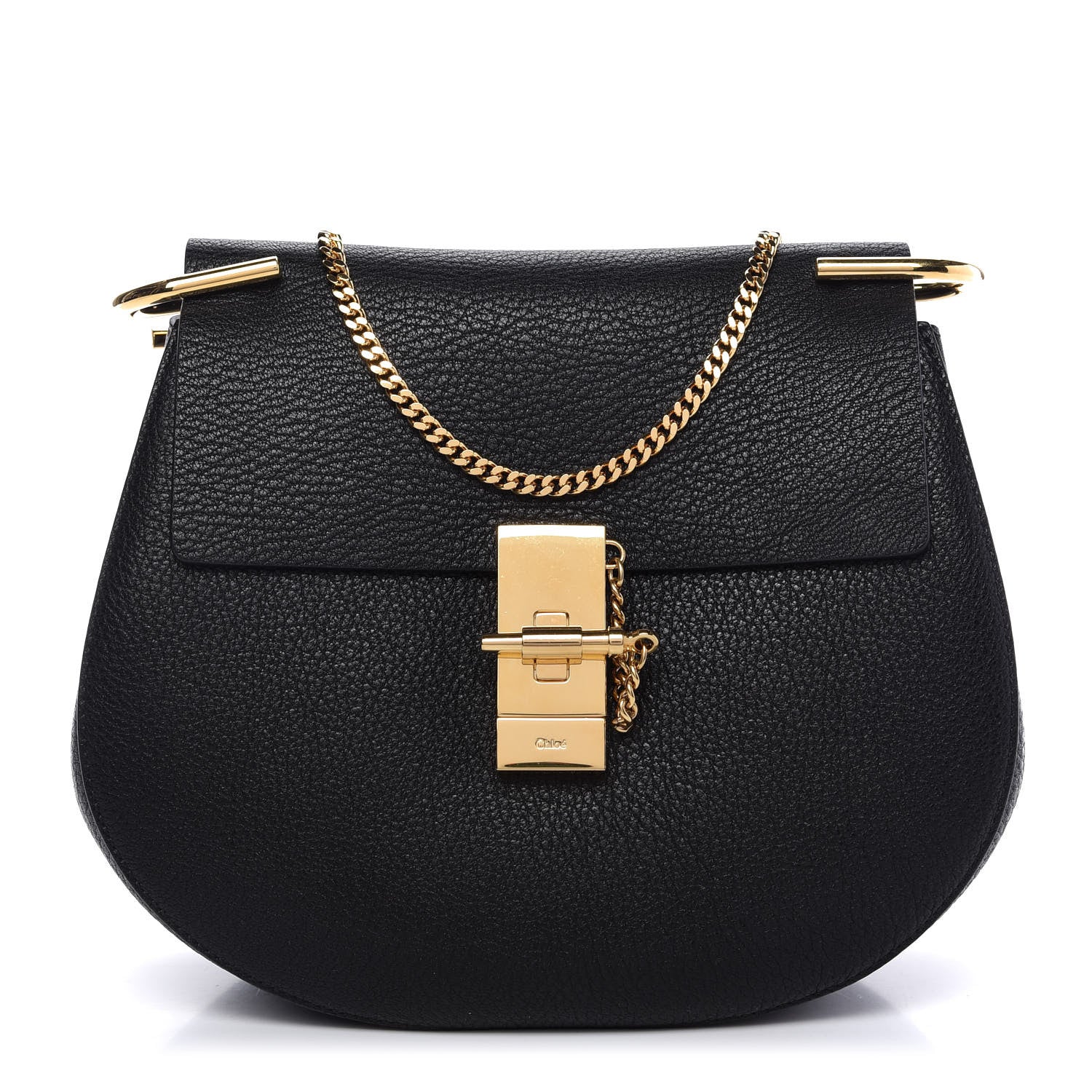 Chloe Grained Lambskin Drew Shoulder Bag Black 1 of 10