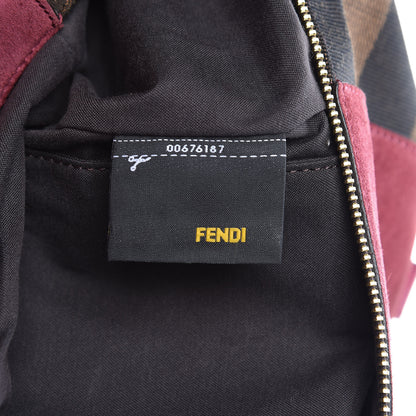 Fendi Pequin Vitello Magnetic Top Satchel Tobacco Amarena 8 of 19