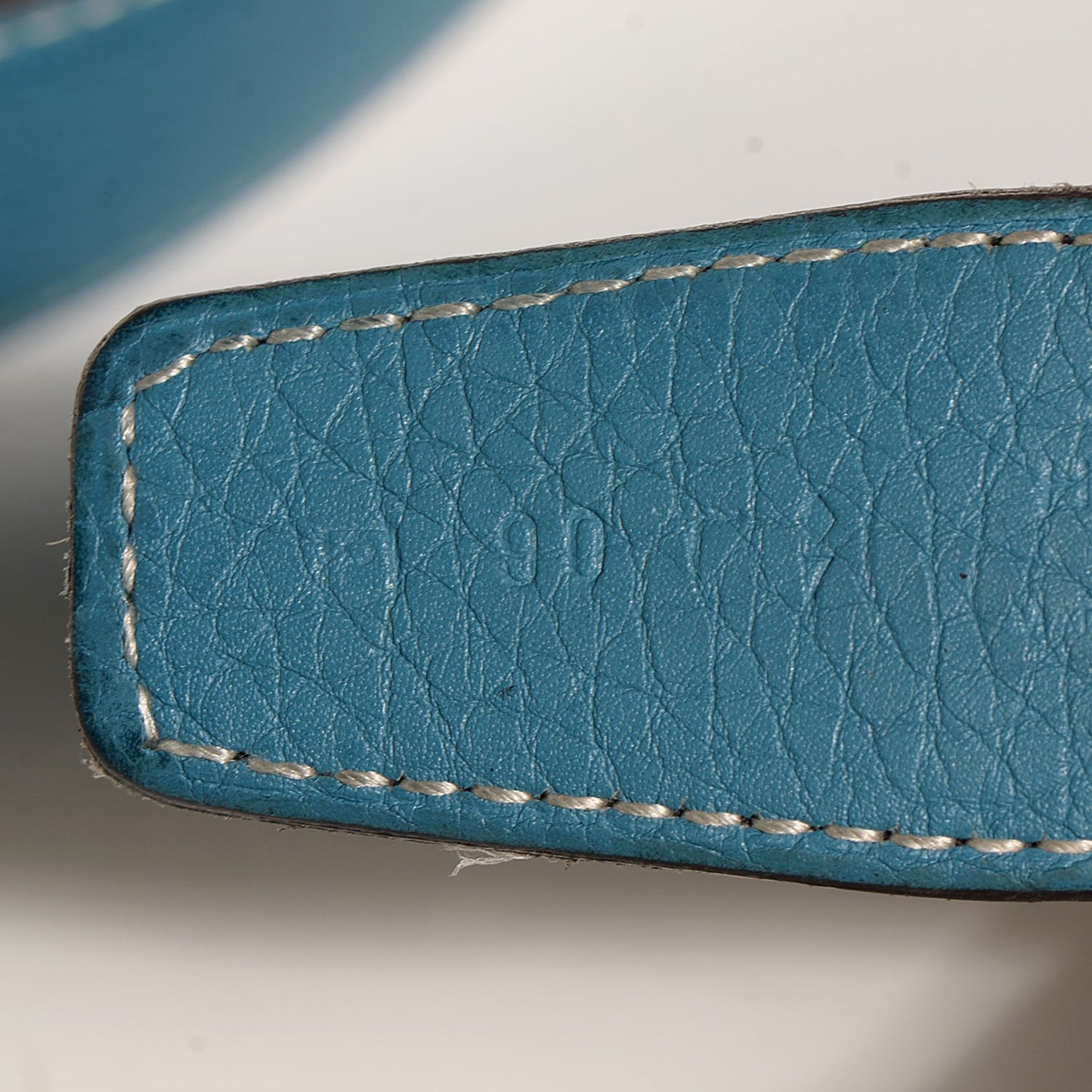 Box Togo 32mm Brushed H Belt 90 Blue Jean Noir