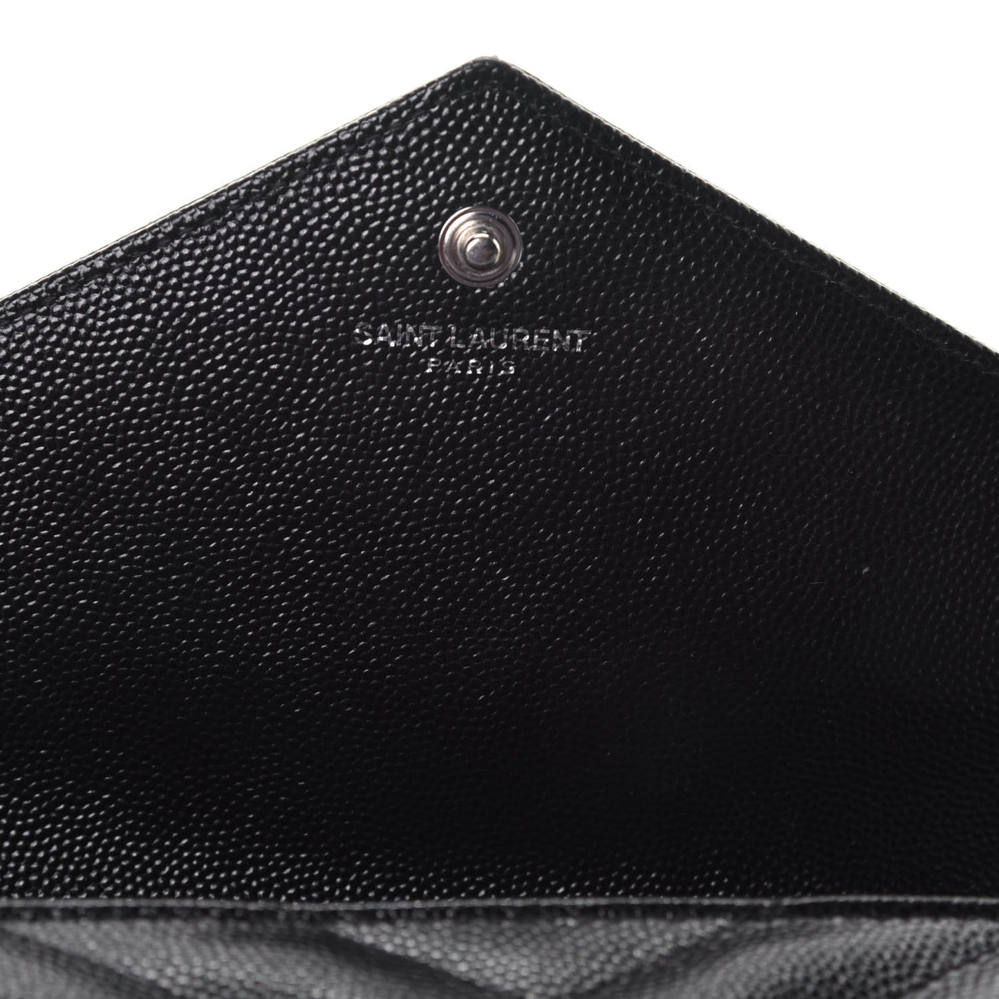 Grain De Poudre Matelasse Chevron Monogram Chain Wallet Black