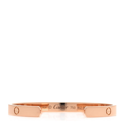 Cartier 18K Pink Gold LOVE Cuff Bracelet 18 3 of 4