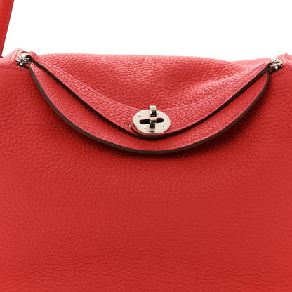 Hermes Taurillon Clemence Lindy 26 Rouge Tomate 8 of 11