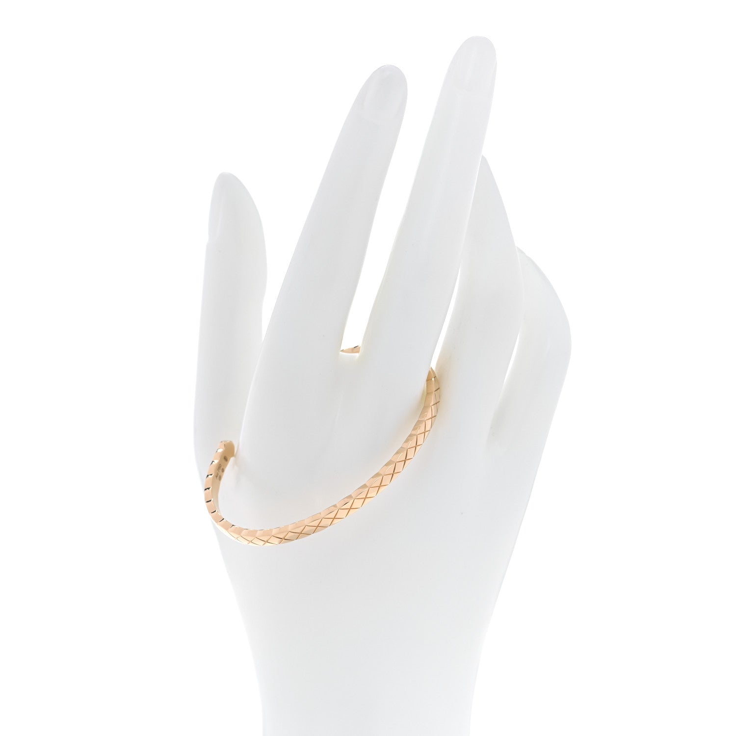 Chanel 18K Yellow Gold Coco Crush Cuff Bracelet XS 2 of 6