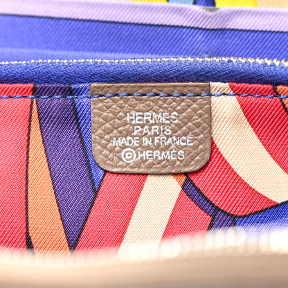 Hermes Epsom Silk'In Wallet Etoupe 6 of 7