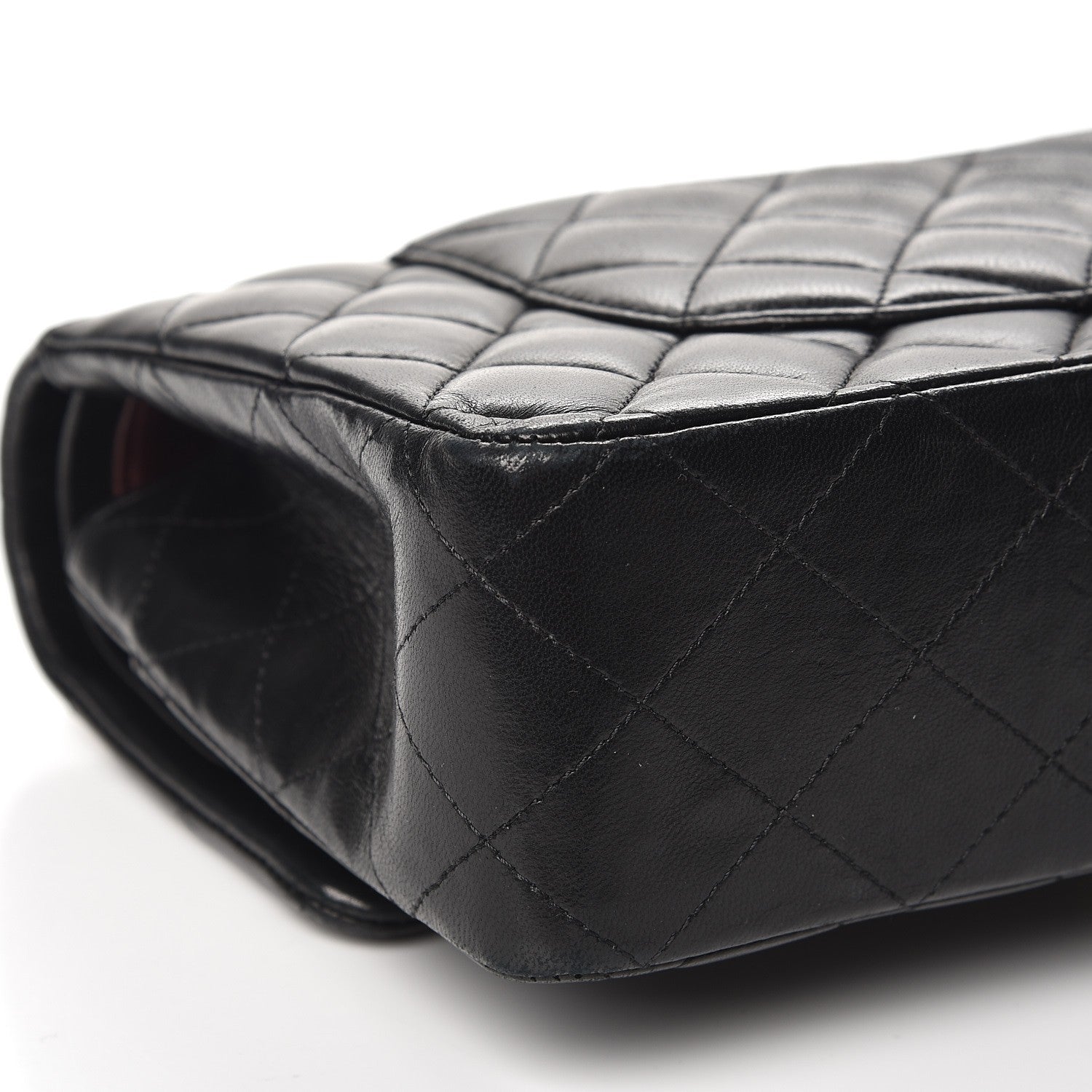 Chanel Lambskin Quilted Medium Double Flap Black 12 of 15