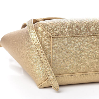 Celine Laminated Calfskin Nano Belt Bag Gold 8 of 10