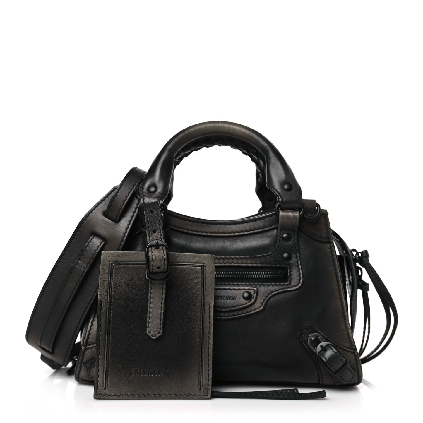Used Calfskin Black Hardware Mini Neo Classic City Black
