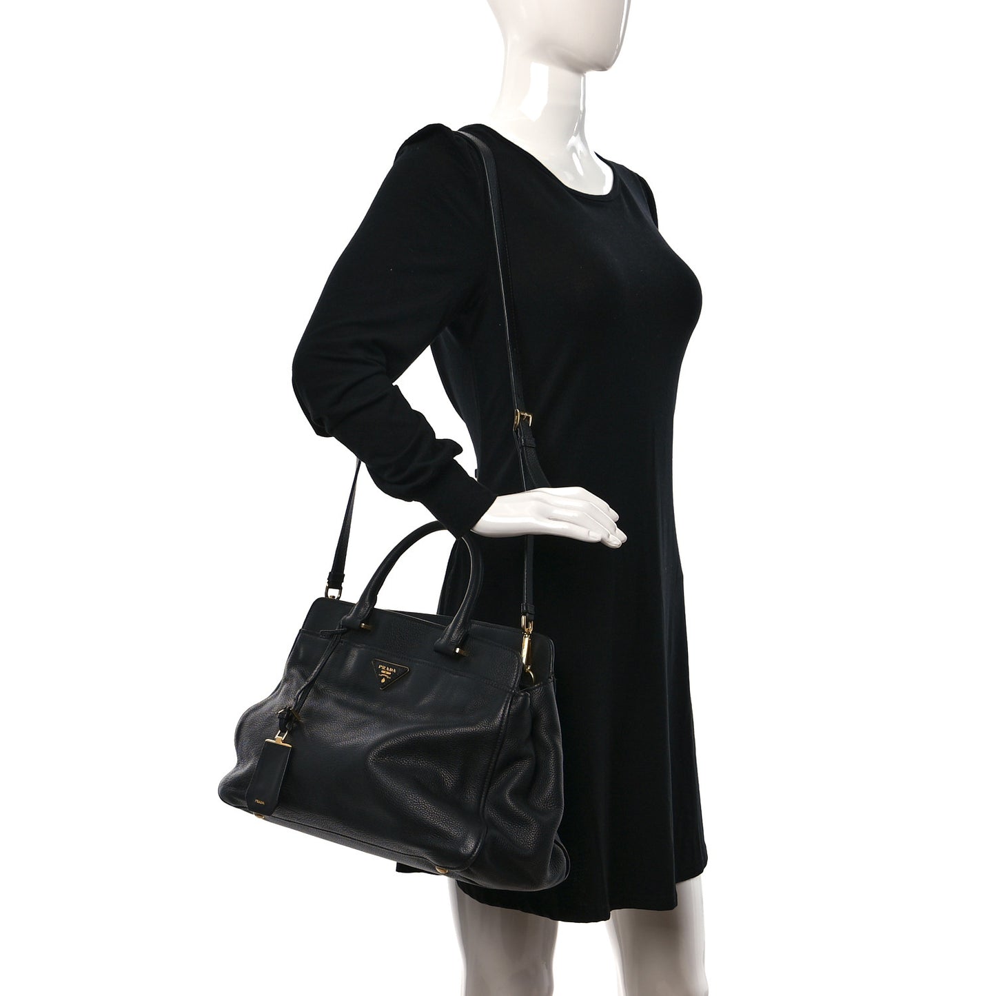 Vitello Daino Tote Black