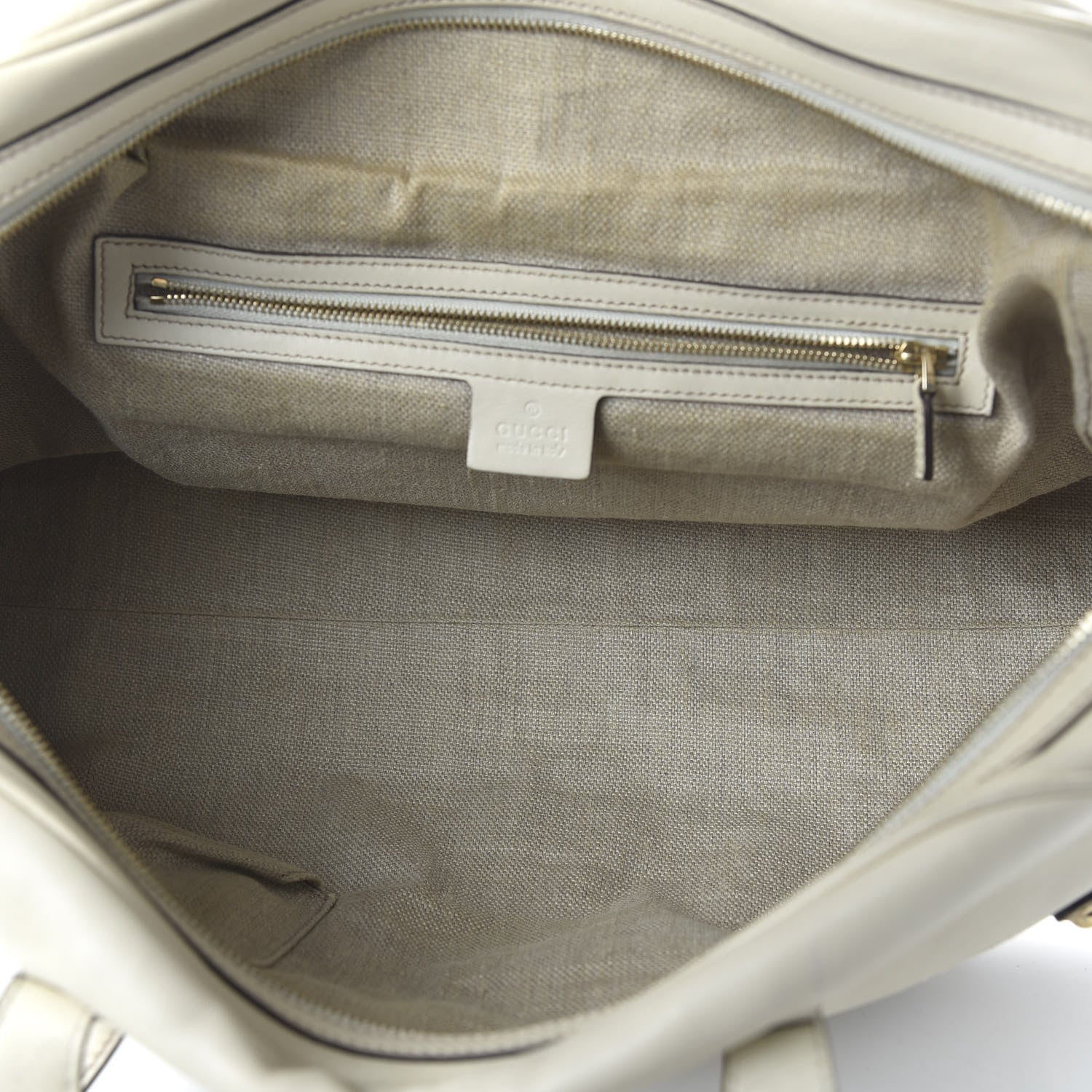 Gucci Calfskin Signature XL Bowler Ivory 5 of 16