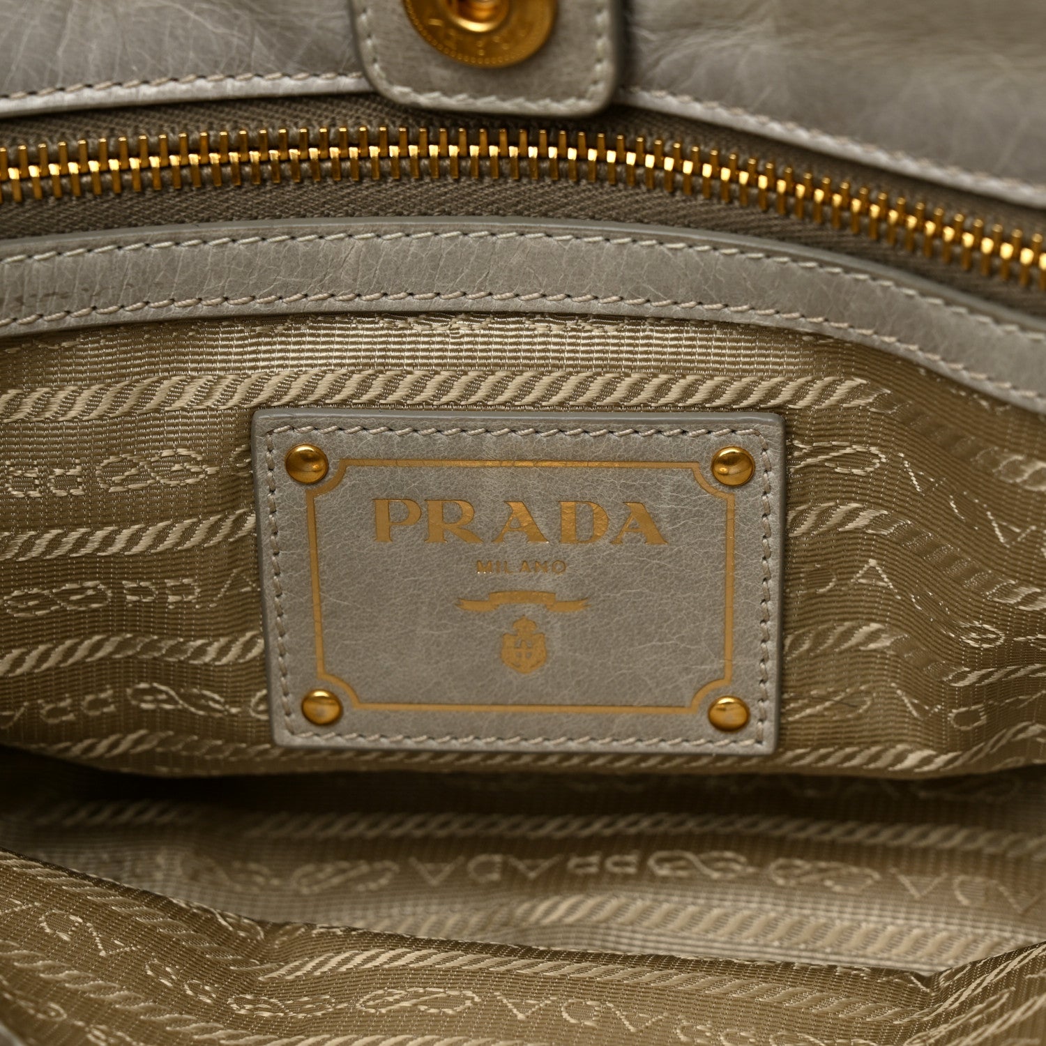 Prada Vitello Shine Shopping Satchel Nube 6 of 12