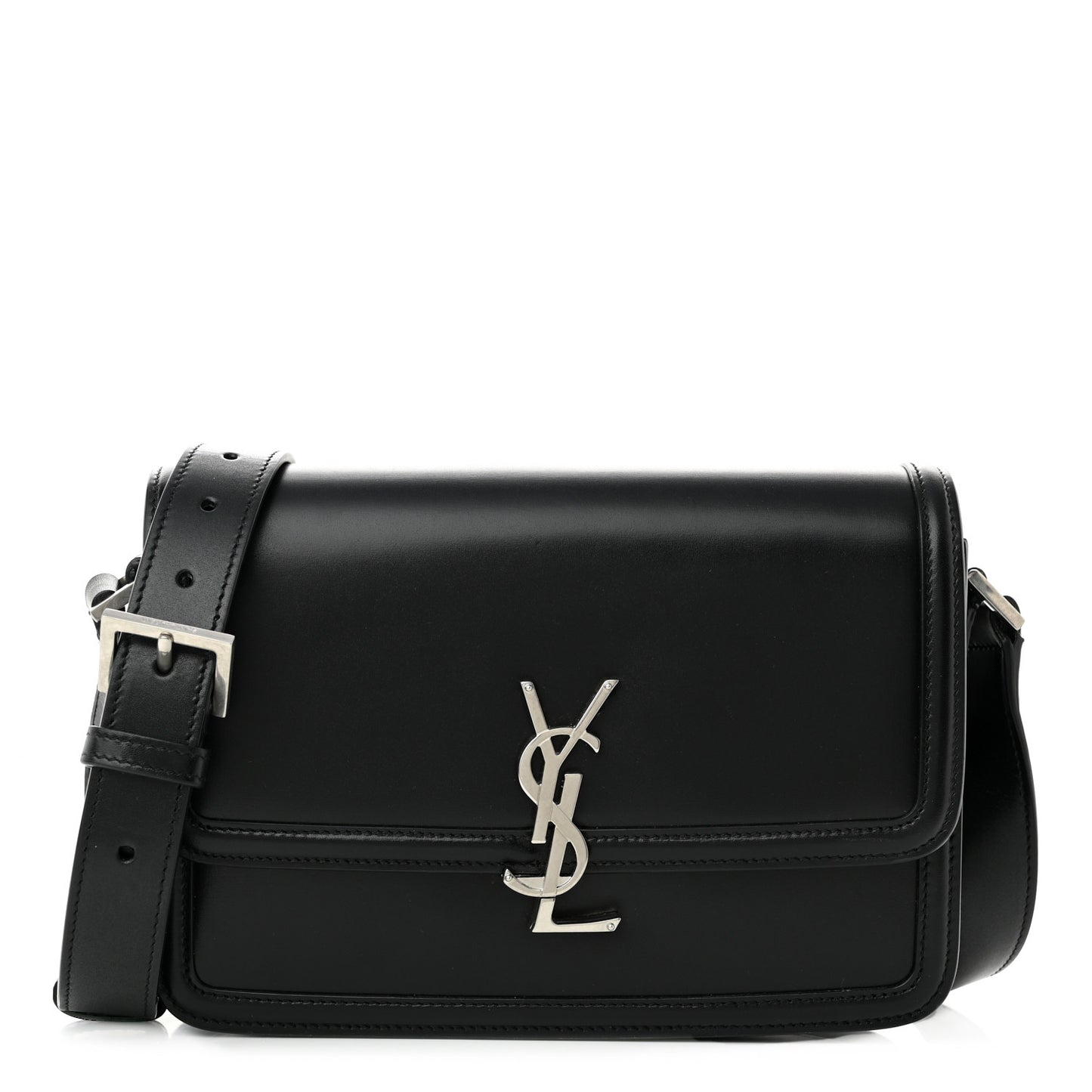 Box Calfskin Monogram Medium Solferino Satchel Black