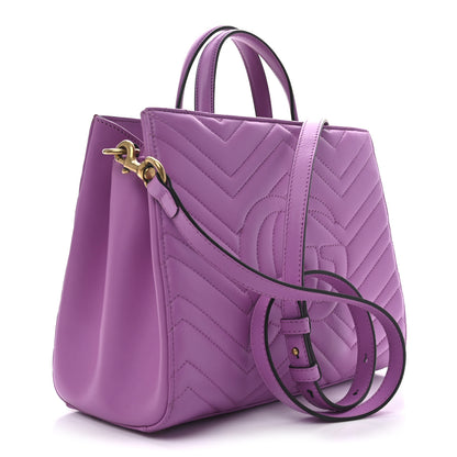 Gucci Calfskin Matelasse Small GG Marmont Tote Candy Mousse 3 of 10
