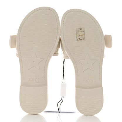 Christian Dior Rubber Macrocannage Dio(r)evolution Slide Sandals 41 Off White 5 of 9