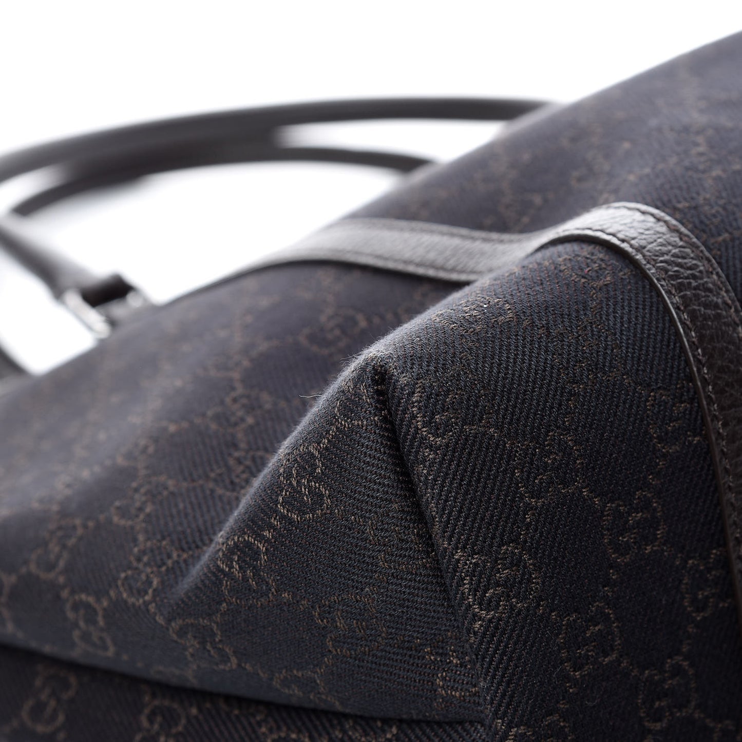 Denim Dollar Calfskin GG Monogram Medium Joy Tote Brown