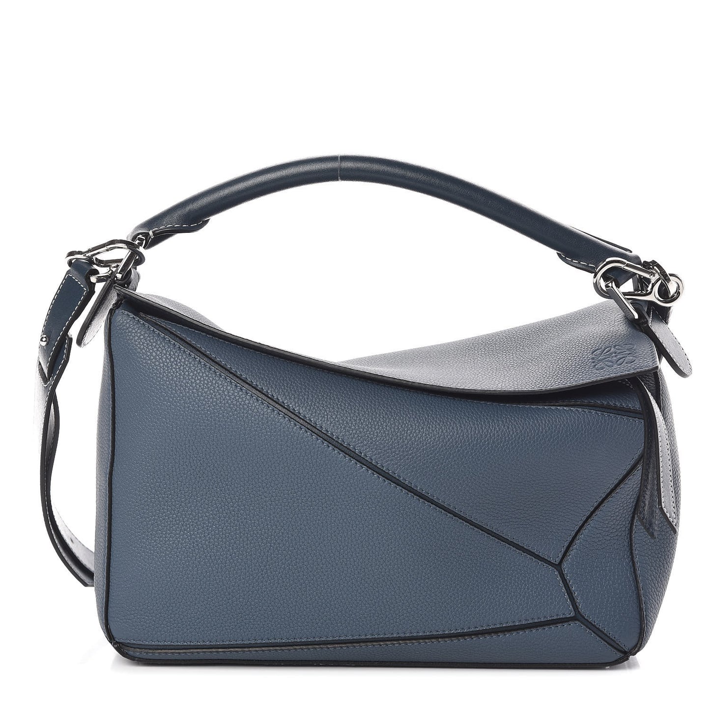 Calfskin Medium Puzzle Bag Marine