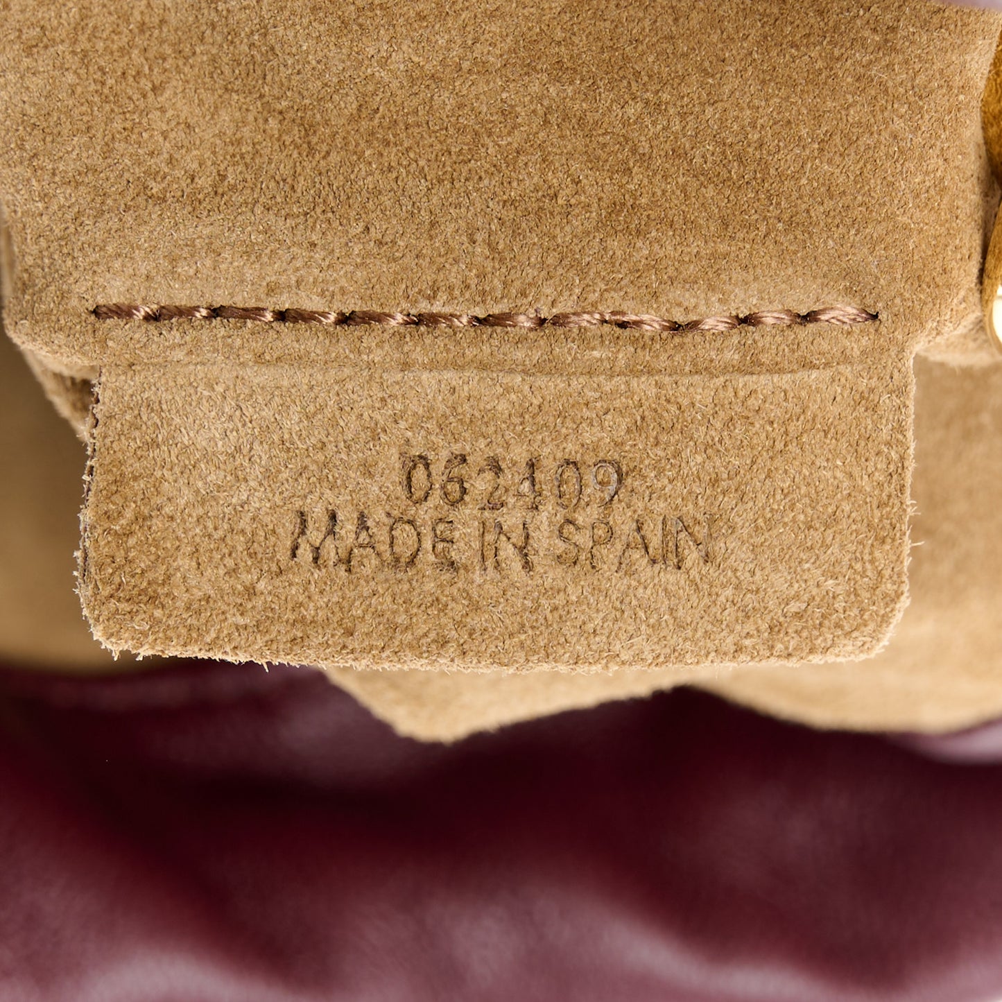 Mellow Nappa Lambskin Mini Flamenco Knot Clutch With Chain Dark Burgundy