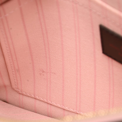 Louis Vuitton Damier Ebene Neverfull MM GM Pochette Rose Ballerine 10 of 10