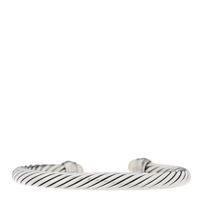 David Yurman Sterling Silver 14K Yellow Gold Pearl 7mm Cable Classics Bracelet 2 of 3