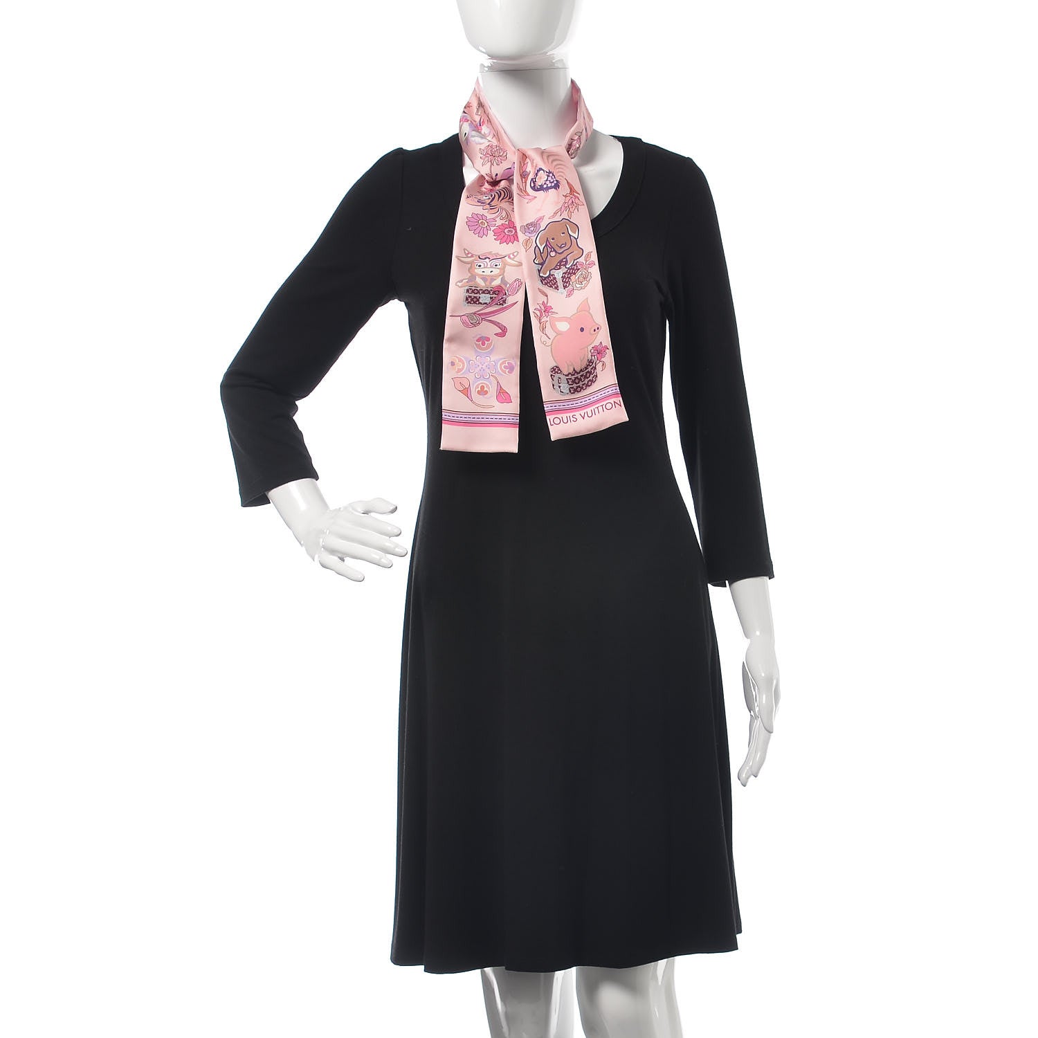 Louis Vuitton Silk Monogram Superstition Bandeau Rose Clair 2 of 5