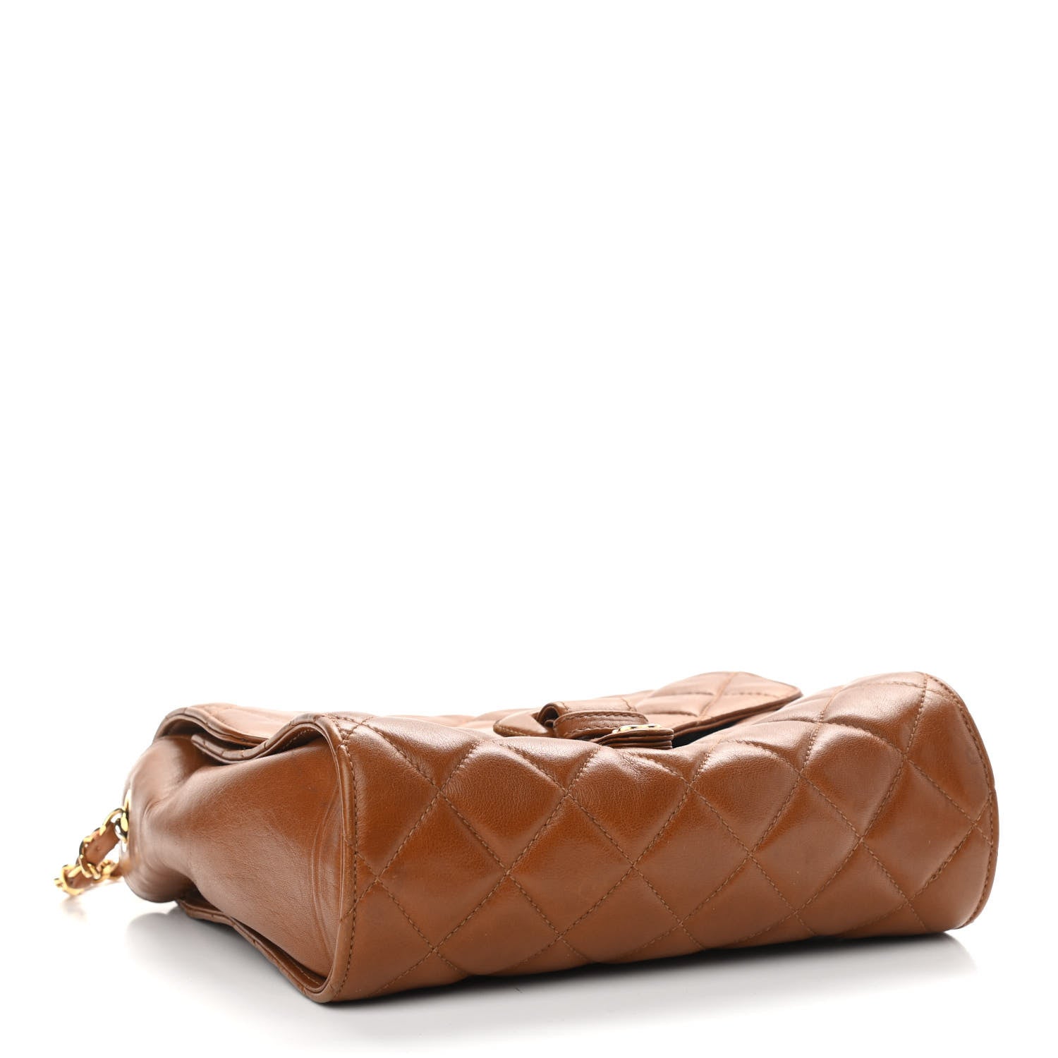 Chanel Lambskin Quilted Small Single Flap Brown 3 of 15