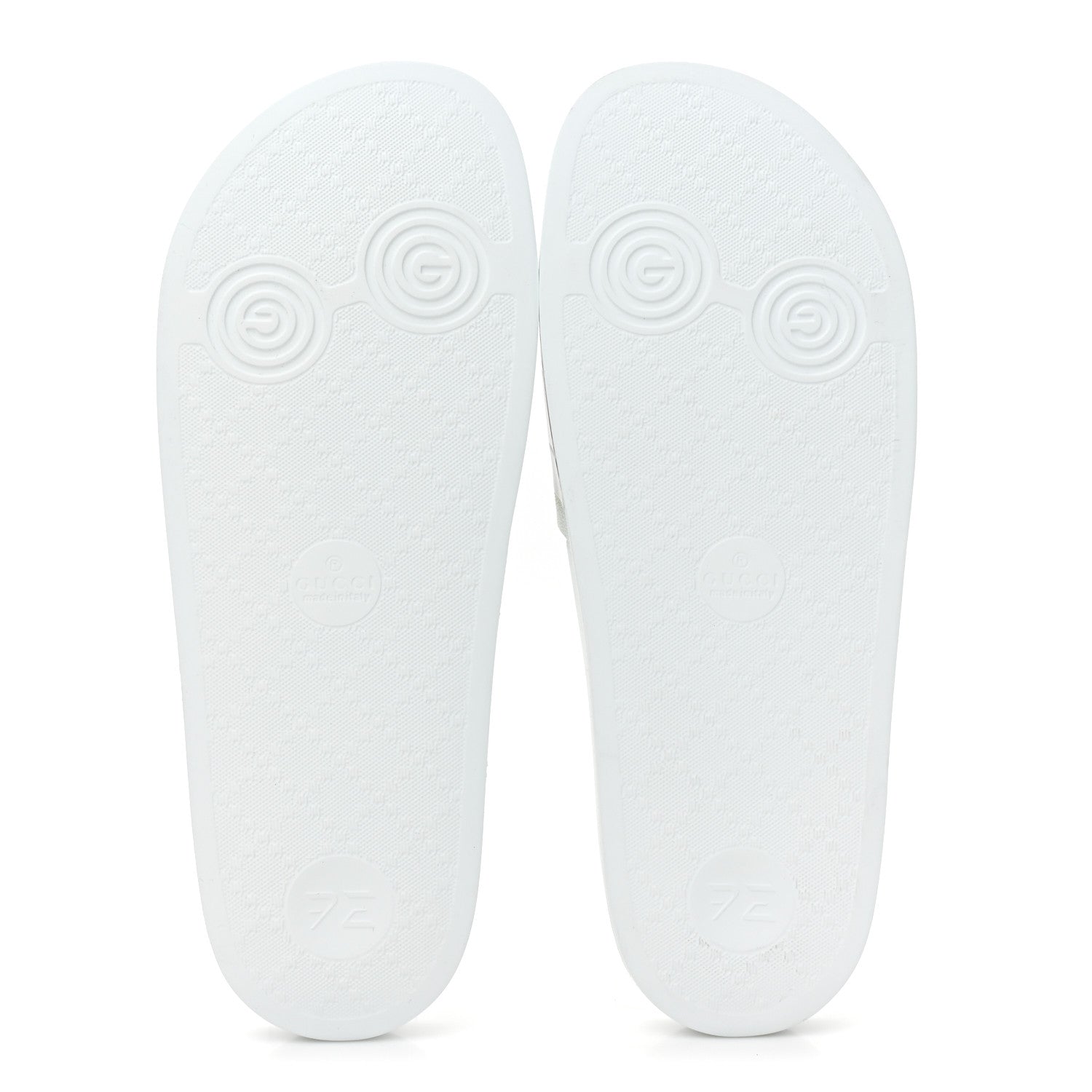 Gucci Rubber Web Mens Pool Slide Sandals 11 Great White 5 of 9