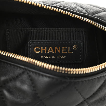 Chanel Lambskin Quilted Small Perfect Meeting Hobo Black 6 of 10