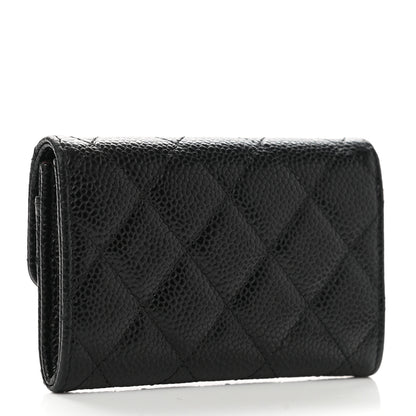 Chanel Caviar Quilted Flap Card Holder Black 3 of 9