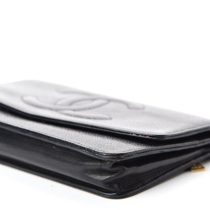 Chanel Caviar Timeless CC Wallet On Chain WOC Black 7 of 16