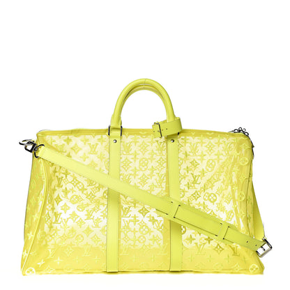 Louis Vuitton Monogram Fluo See Through Keepall Bandouliere 50 Yellow 1 of 10