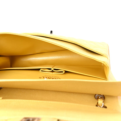 Chanel Iridescent Caviar Quilted Medium Double Flap Yellow 5 of 9
