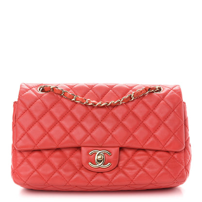 Chanel Lambskin Quilted Medium Double Flap Red 1 of 10